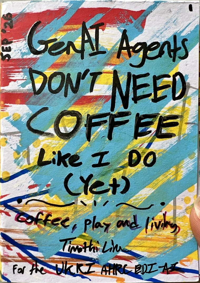 The hand-painted cover of the Coffee zine.